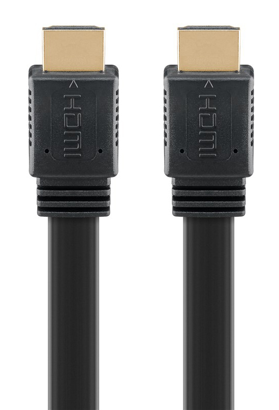 GOOBAY καλώδιο HDMI 2.0 61281, Ethernet, flat, 4K/60Hz 18 Gbps, 5m, μαύρο - Image 4