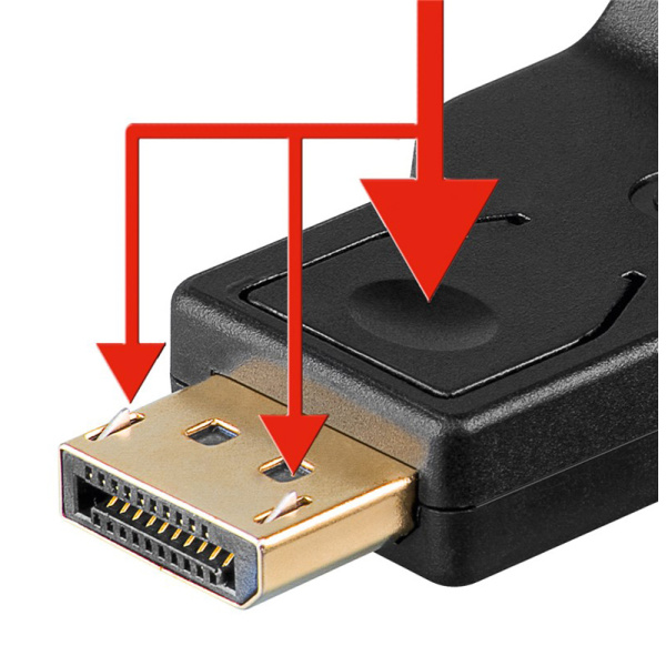 Alternative view of GOOBAY αντάπτορας DisplayPort σε VGA 63489, gold-plated, μαύρος