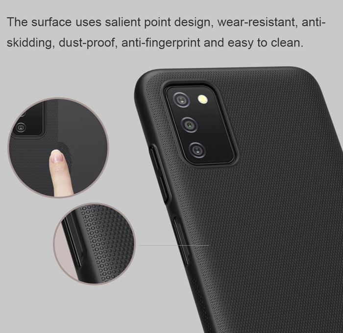 NILLKIN θήκη Super Frosted Shield για Samsung Galaxy A03S/A037G, μαύρη - Image 2