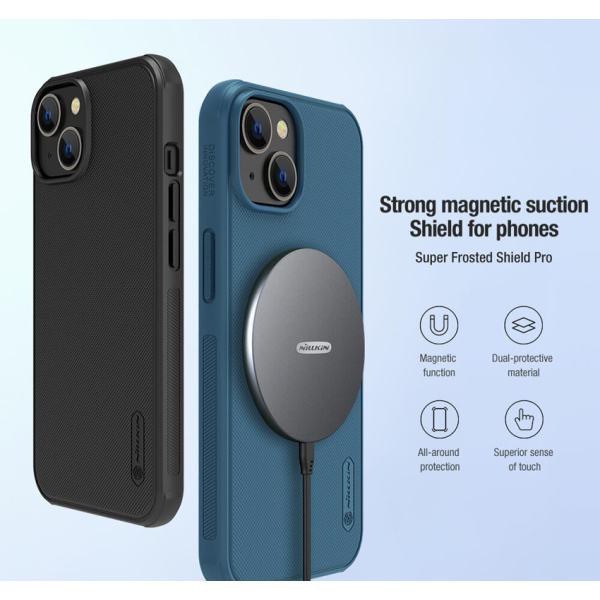 Alternative view of NILLKIN θήκη Super Frosted Shield Pro Magnetic για iPhone 14 Plus, μαύρη