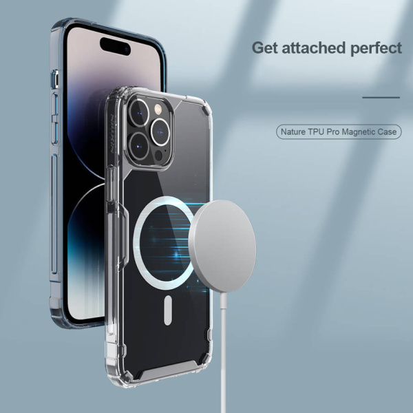 Alternative view of NILLKIN θήκη Nature Pro Magnetic για iPhone 14 Pro, διάφανη