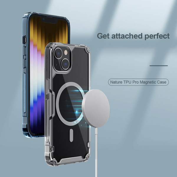 Alternative view of NILLKIN θήκη Nature Pro Magnetic για iPhone 14 Plus, διάφανη