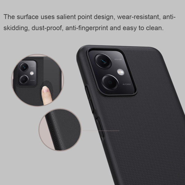 Alternative view of NILLKIN θήκη Super Frosted Shield για Xiaomi Redmi Note 12 5G, μαύρο