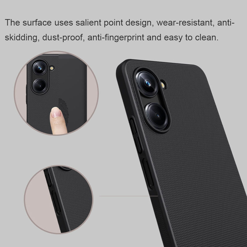 NILLKIN θήκη Super Frosted Shield για Realme 10 Pro 5G, μαύρη - Image 3