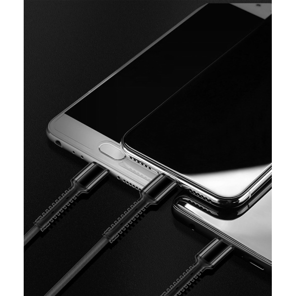 Alternative view of LDNIO καλώδιο USB σε USB-C/Lightning/Micro USB LC93, 3.4A, 1.2m, γκρι