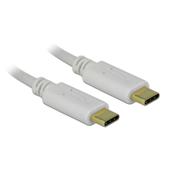 Alternative view of DELOCK καλώδιο USB-C 85357, 100W PD, 5A, 15cm, E-Marker, λευκό