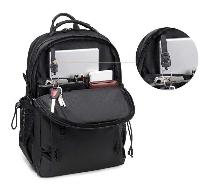 ARCTIC HUNTER τσάντα πλάτης B00530 με θήκη laptop 15.6", 24L, μαύρη - Image 5
