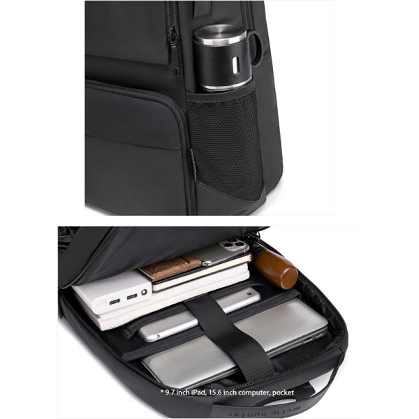 Alternative view of ARCTIC HUNTER τσάντα πλάτης B00532 με θήκη laptop 15.6", USB, 28L, μαύρη
