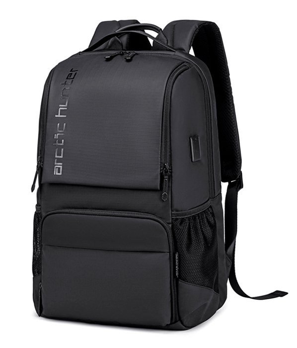 ARCTIC HUNTER τσάντα πλάτης B00532 με θήκη laptop 15.6", USB, 28L, μαύρη