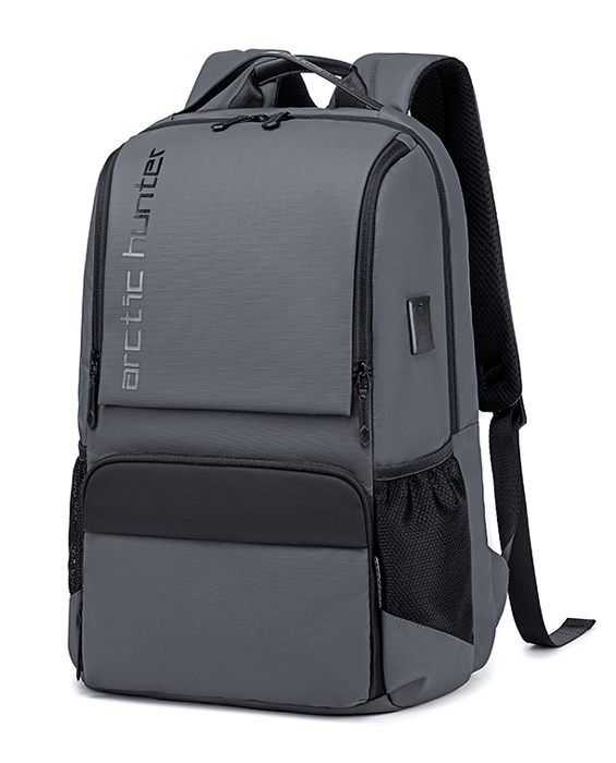 ARCTIC HUNTER τσάντα πλάτης B00532 με θήκη laptop 15.6", USB, 28L, γκρι