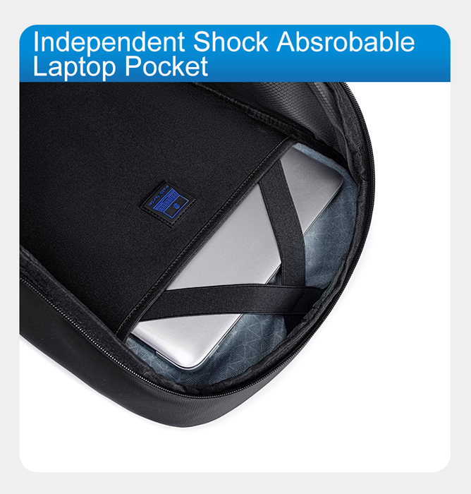 ARCTIC HUNTER τσάντα πλάτης B00559 με θήκη laptop 15.6", 21L, γκρι - Image 5