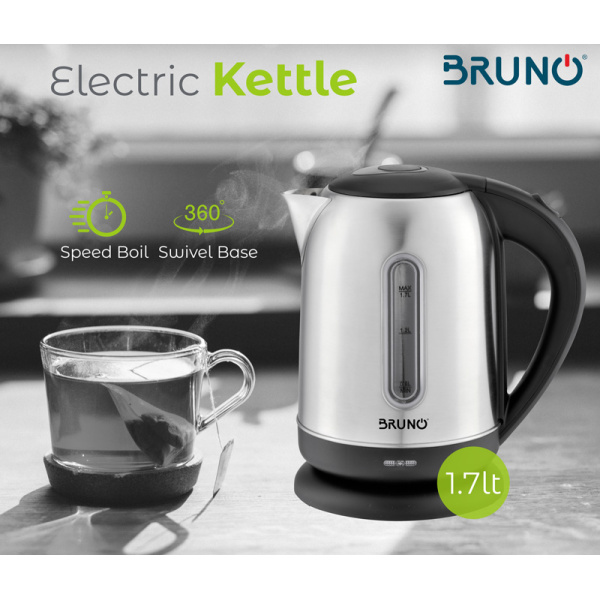 Alternative view of BRUNO ηλεκτρικός βραστήρας BRN-0029, 2200W, 1.7lt, βάση 360°