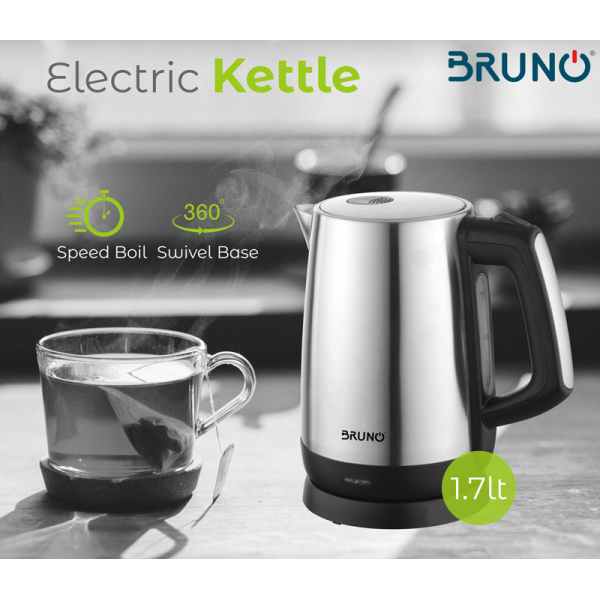 Alternative view of BRUNO ηλεκτρικός βραστήρας BRN-0030, 2200W, 1.7lt, βάση 360°