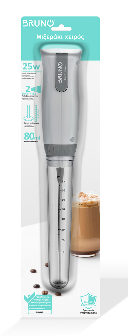 BRUNO μιξεράκι χειρός BRN-0090, 25W, καπάκι δοσομετρητής, λευκό - Image 5