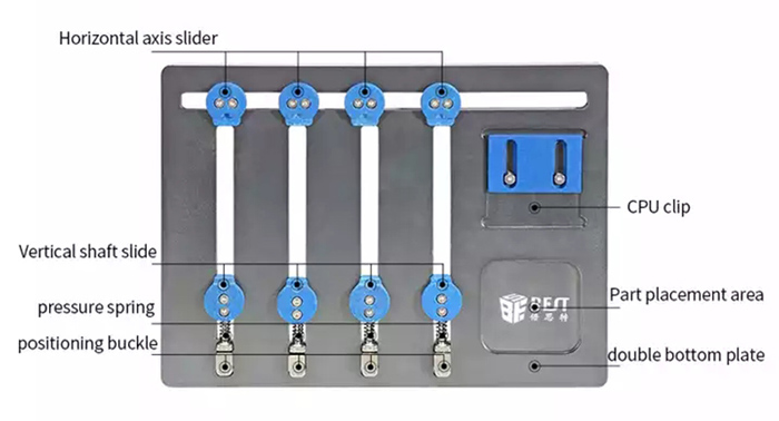 BEST βάση motherboard BST-001Q για επισκευή smartphone, 4-axis, 15x20cm - Image 4