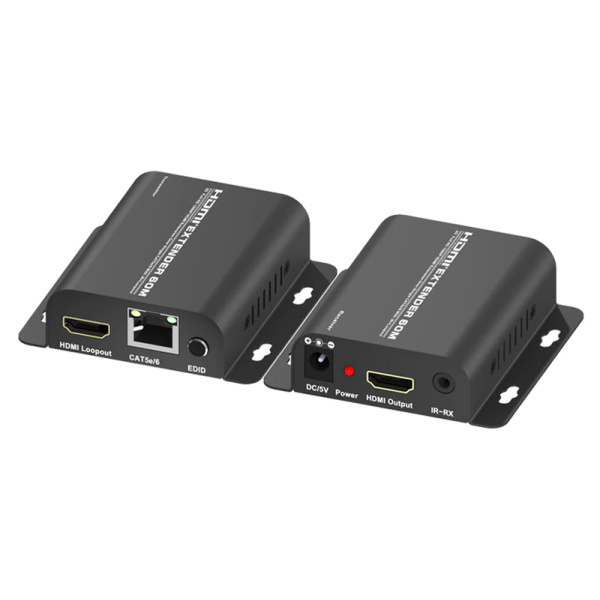 Alternative view of POWERTECH HDMI video extender CAB-H148 μέσω καλωδίου RJ45, 1080p, 60m