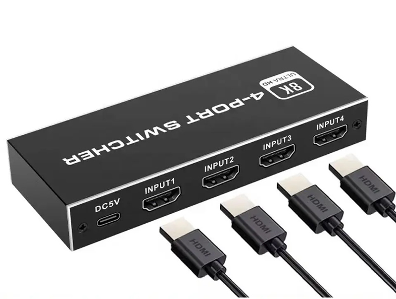 HDMI switch CAB-H149 με τηλεχειριστήριο, 4 σε 1, 8K/60Hz, μαύρο - Image 3