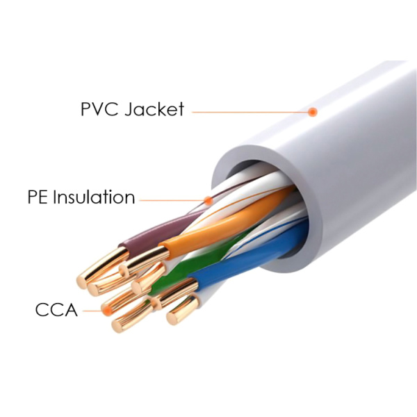 Alternative view of POWERTECH καλώδιο δικτύου CAB-N287, Cat 5e U/UTP, CCA, 26AWG, 100m, γκρι