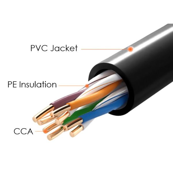 Alternative view of POWERTECH καλώδιο δικτύου CAB-N290, Cat 5e U/UTP, CCA 26AWG, 305m, μαύρο