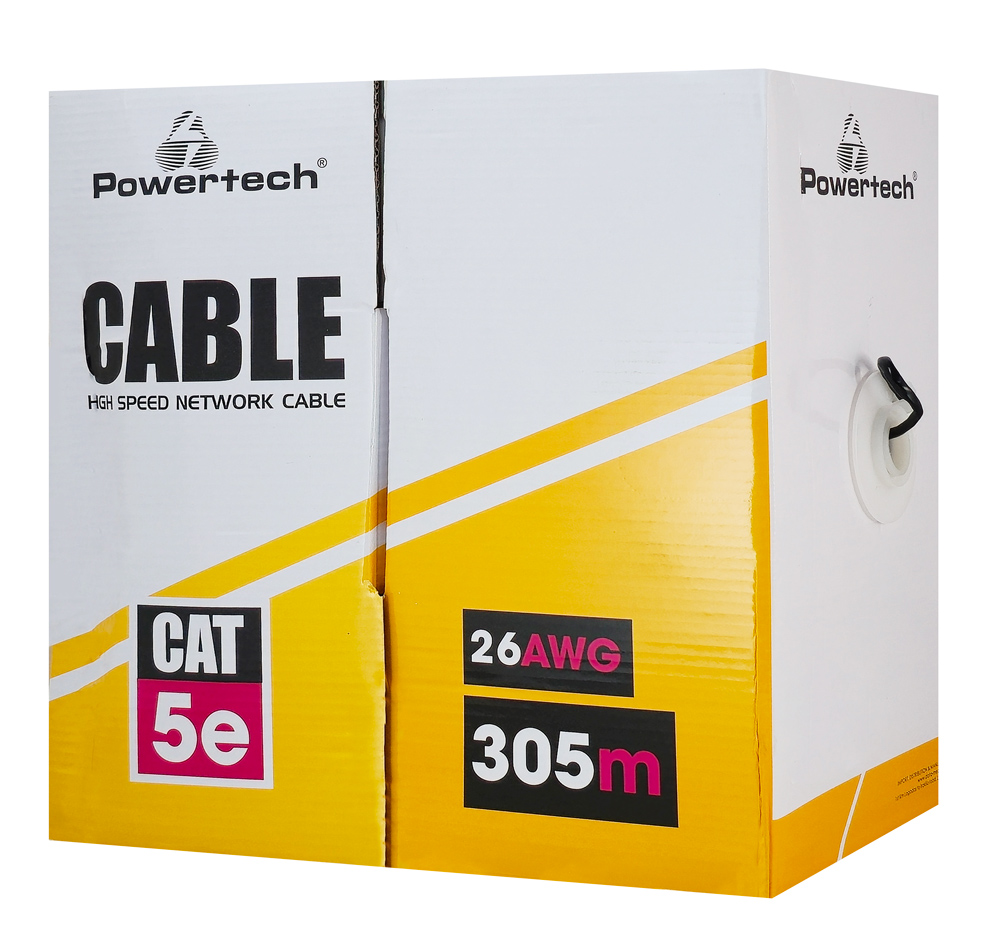 POWERTECH καλώδιο δικτύου CAB-N290, Cat 5e U/UTP, CCA 26AWG, 305m, μαύρο - Image 3