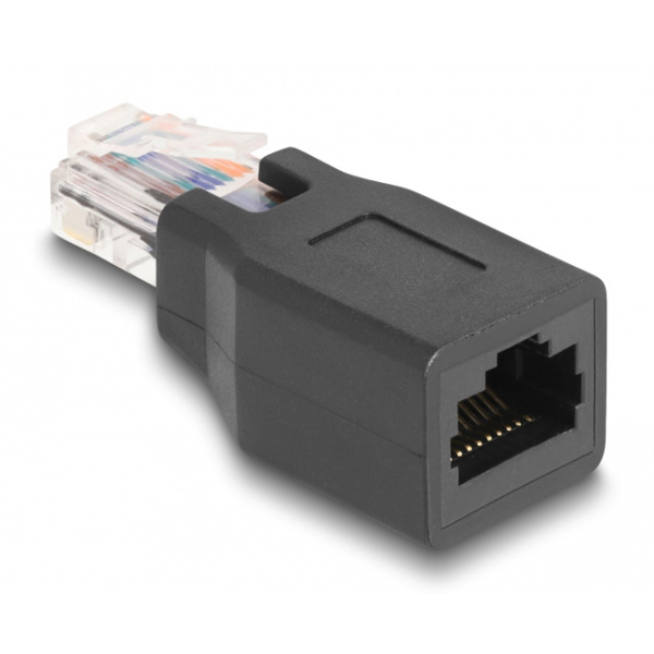 Alternative view of POWERTECH αντάπτορας RJ45/RJ48/RJ50 CAB-N325, 10P/10C pin out 1:1, μαύρο