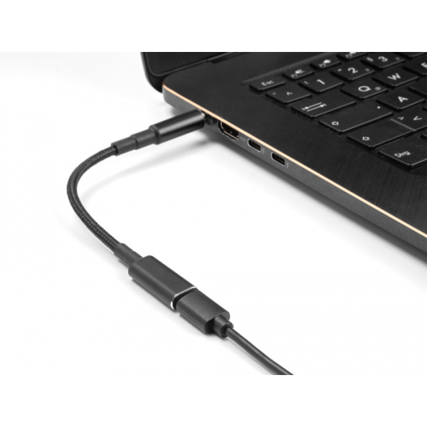 Alternative view of POWERTECH καλώδιο τροφοδοσίας CAB-UC067, USB-C σε IBM 7.9x5.5mm, μαύρο