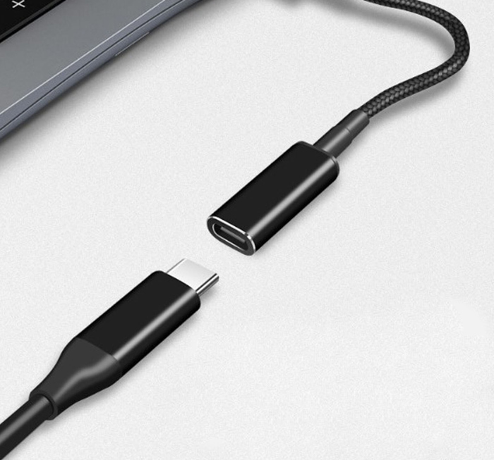 POWERTECH καλώδιο τροφοδοσίας CAB-UC070, USB-C σε Acer 5.5x1.7mm, μαύρο - Image 2