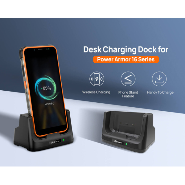 Alternative view of ULEFONE βάση φόρτισης DC3103 για Power Armor 16 Pro, 10W, μαύρη