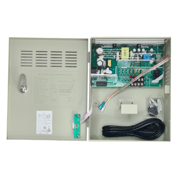 Alternative view of POWERTECH τροφοδοτικό CP1204-5A-B για CCTV, DC12V/5A, 4 κανάλια