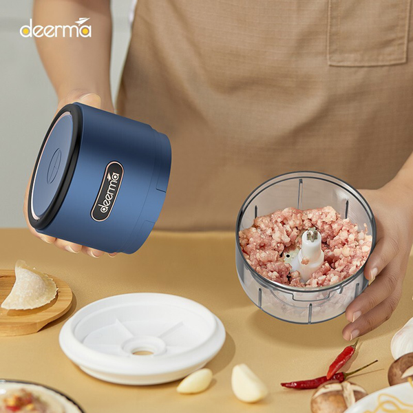 DEERMA πολυκόπτης JS100, επαναφορτιζόμενος , 150ml, 40W, 3 λεπίδες, μπλε - Image 2