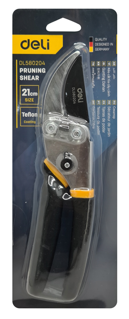 DELI κλαδευτήρι DL580204, teflon, ρυθμιζόμενο, 21cm - Image 3