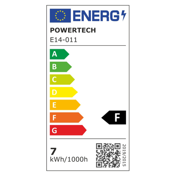 Alternative view of POWERTECH LED λάμπα candle E14-011, 7W, 4000K, E14, 600lm