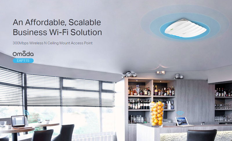 TP-LINK ασύρματο access point EAP115, 300Mbps, οροφής, Ver. 4.0 - Image 2