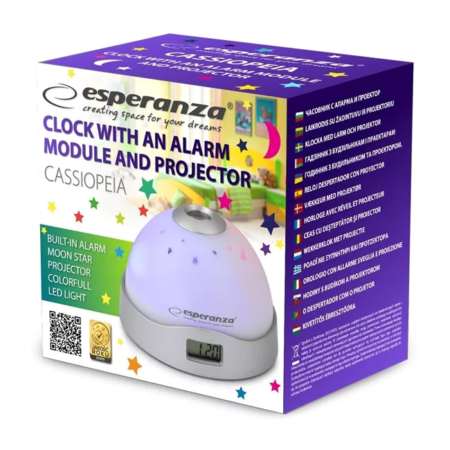ESPERANZA επιτραπέζιο ρολόι EHC001 με προβολέα & LED, ξυπνητήρι - Image 3