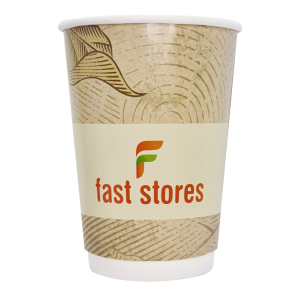 FAST STORES χάρτινα ποτήρια καφέ, 8oz, χωρίς καπάκι, 25τμχ