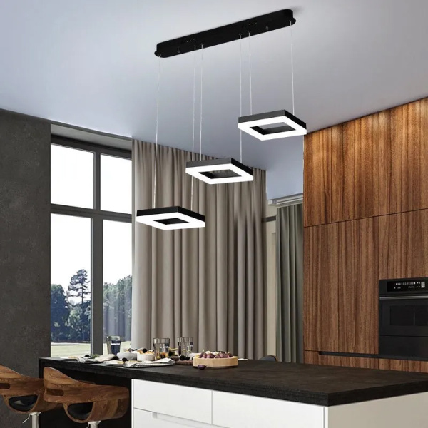 Alternative view of POWERTECH LED φωτιστικό οροφής HLL-0103, 35W, 4000K, 70x120cm, μαύρο