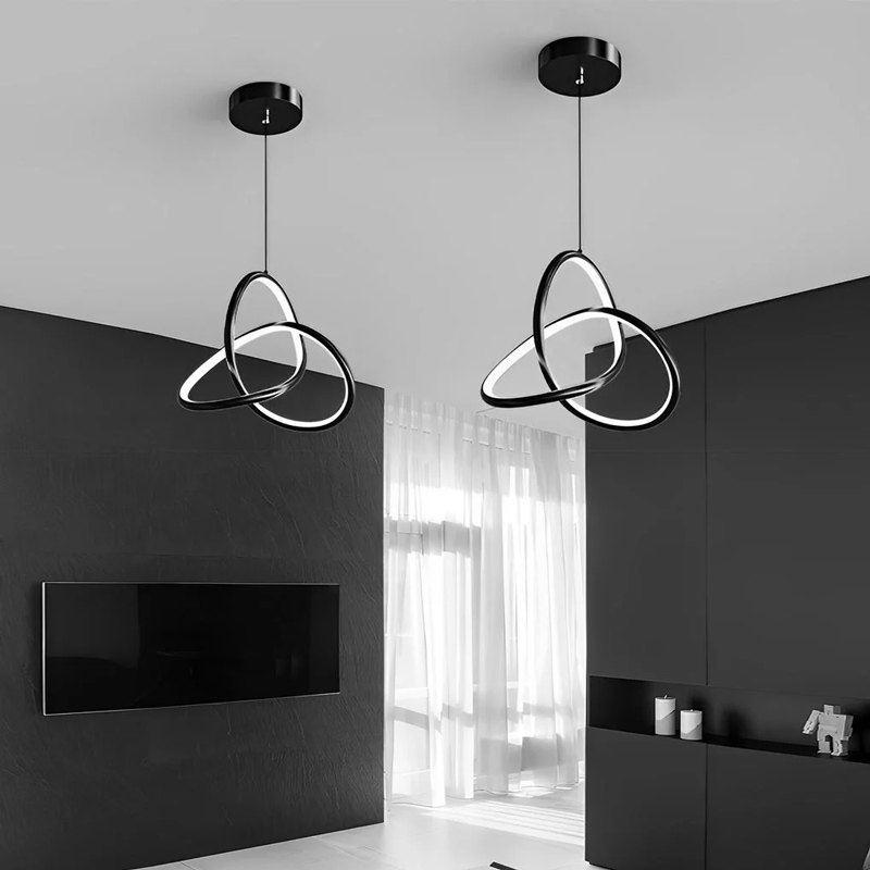 POWERTECH LED φωτιστικό οροφής HLL-0123, 15W, 4000K, Φ22cm x 1m, μαύρο - Image 2