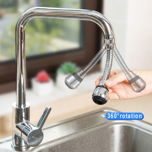 Alternative view of HOME USE κεφαλή βρύσης HUH-0104 με εύκαμπτο σπιράλ, 14.5cm, ασημί