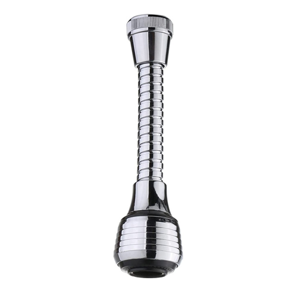 HOME USE κεφαλή βρύσης HUH-0104 με εύκαμπτο σπιράλ, 14.5cm, ασημί