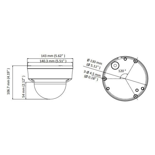Alternative view of HIKVISION HIWATCH υβριδική κάμερα HWT-D320-VF, 2.8-12mm, 2MP, IP66, IK10