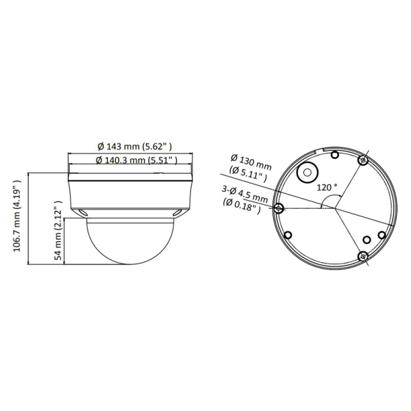 Alternative view of HIKVISION HIWATCH υβριδική κάμερα HWT-D323-Z, 2.7-13.5mm 2MP, IP66, IK10
