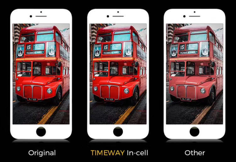 TW INCELL LCD ILCD-007 για iPhone 7, camera-sensor ring, earmesh, μαύρη - Image 5