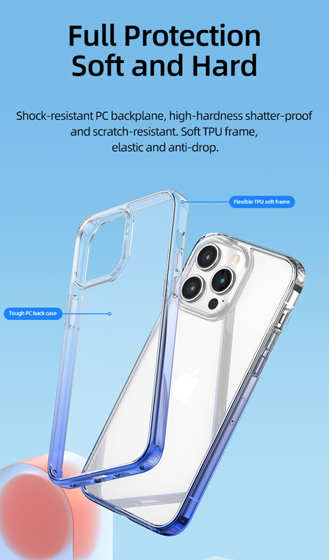 USAMS θήκη Binz για iPhone 14 Pro, μπλε & διάφανη - Image 3