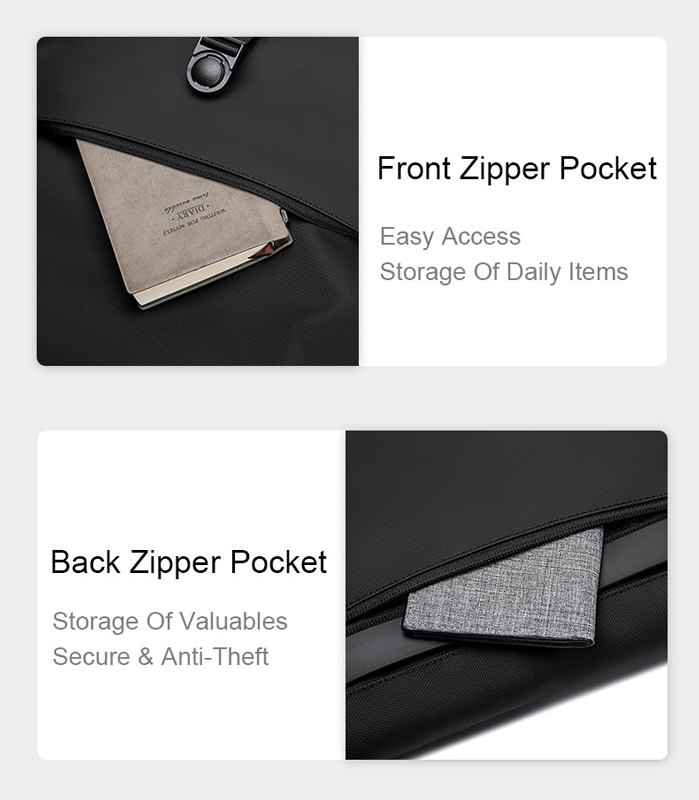ARCTIC HUNTER τσάντα ώμου K00567 με θήκη tablet, 6L, μαύρη - Image 5