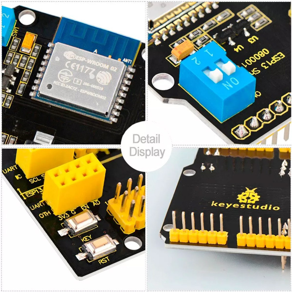 Alternative view of KEYESTUDIO ESP13 shield serial port module KS0366 για Arduino