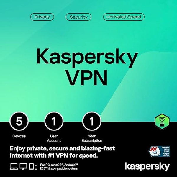 Kaspersky Secure Connection VPN (1 Χρήστης + 5 Συσκευές - 1 Έτος) Ηλεκτρονική Άδεια