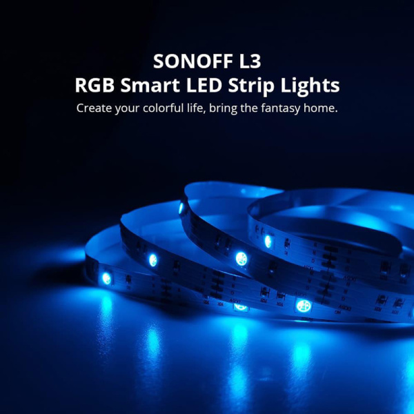Alternative view of SONOFF smart LED καλωδιοταινία L3, RGB, Wi-Fi & Bluetooth, 5m