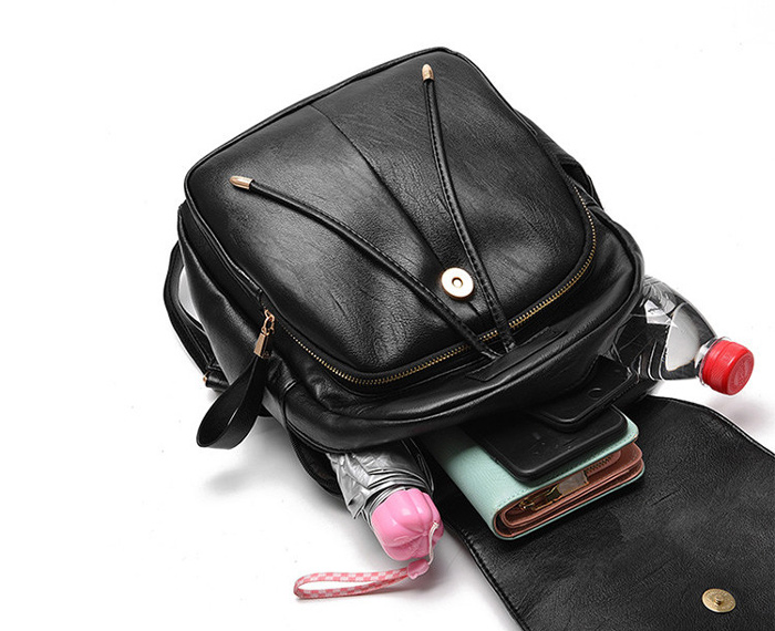 ROXXANI γυναικεία τσάντα πλάτης LBAG-0018, μαύρη - Image 4
