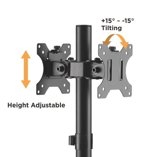 BRATECK βάση γραφείου για 2x οθόνες LDT40-G02, 17-32", έως 8kg - Image 4