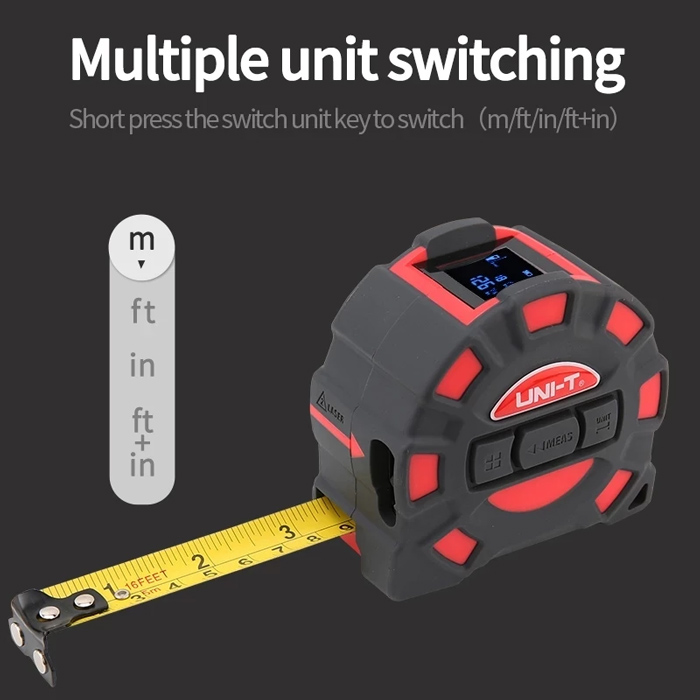 UNI-T ψηφιακό μέτρο laser LM60T, έως 60m, m/ft/in, με μετροταινία 5m - Image 4